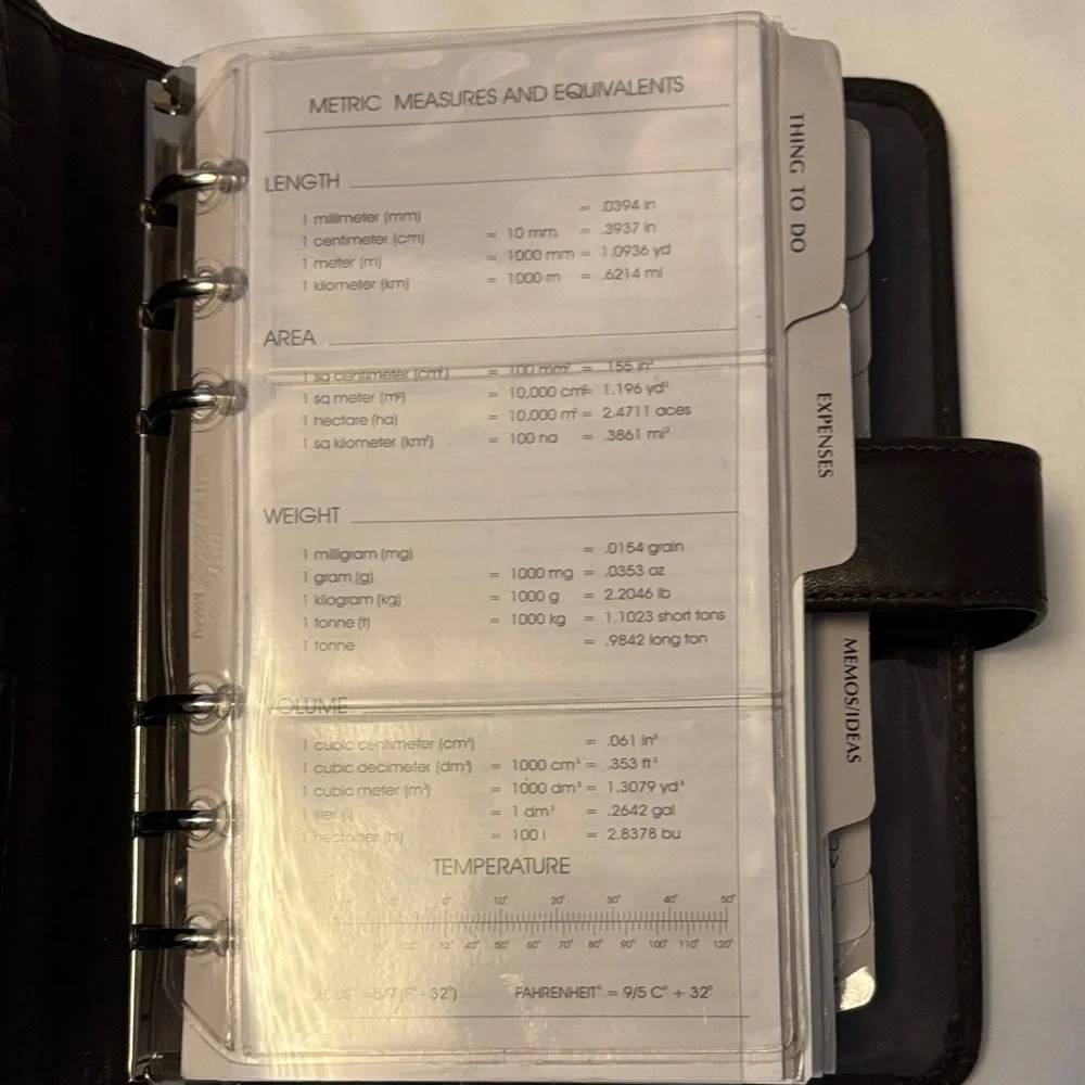 Elegant Black Leather Planner